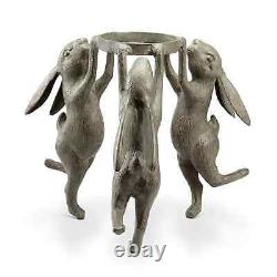 Rabbit Triplets Planter Holder Stand Garden Bunny Pot Holder SPI Home 51105