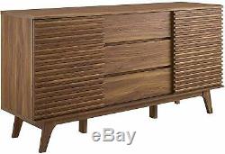 Rander 63 Mid Century Sideboard Buffet Table or TV Stand Walnut free shipping