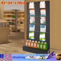 Retail Display Rack Peg Board Display Stand with10 Hooks Steel Display Stand