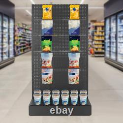 Retail Display Rack Peg Board Display Stand with10 Hooks Steel Display Stand