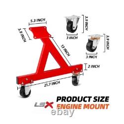Rolling Engine Cradle Stand with Wheels, Steel Construction, Built. Fast Ship