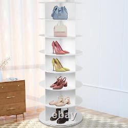 Rotating Shoe Rack 7 -Tiers Storage Shelves 360 Degree Rotating Shoe Tower Rack