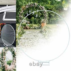 Round Wedding Arch Backdrop Stand Birthday Party Metal Balloon Frame Prop USA