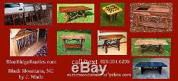 Rustic red Wood Furniture TV Media Table Stand Cabinet Log Cabin FREE SHIPPING