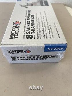 SEALED! MATCO STWH8 8pc SAE Hex SPINNING T-Handle Set withMetal Stand- FREE SHIP