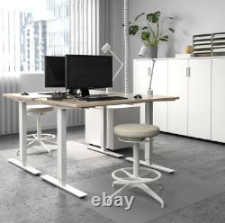 SKARSTA Desk sit/stand, beige/white 47 1/4x27 1/2 NEW FREE SHIPPING