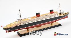 SS LIBERTE OCEAN LINER SHIP 38 FULLY BUILT SHIP MODEL WithSTAND