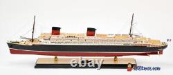 SS LIBERTE OCEAN LINER SHIP 38 FULLY BUILT SHIP MODEL WithSTAND