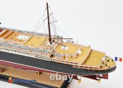 SS LIBERTE OCEAN LINER SHIP 38 FULLY BUILT SHIP MODEL WithSTAND