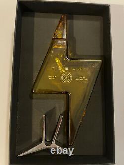 Ships Today Tesla Tequila Empty Bottle + Stand + Box