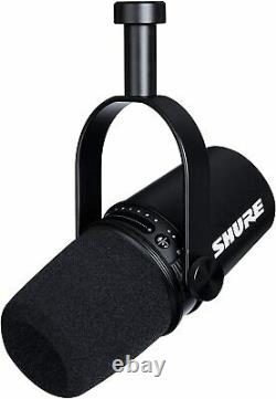 Shure MV7-K-BUNDLE XLR/USB Speech Mic Black+Desktop Podcast Stand FREE SHIPPING