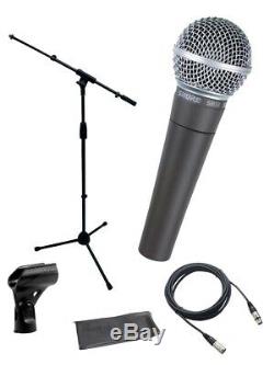 Shure SM58-LC+STAND+CABLE-Microphone Bundle Boom Stand & XLR Cable FREE SHIP