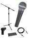 Shure SM58-LC+STAND+CABLE-Microphone Bundle Boom Stand & XLR Cable FREE SHIP