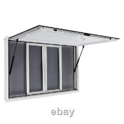 Silver Concession Window Awning Food Truck Service Screen Trailer Serving Window