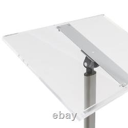 Small Acrylic Podium Stand, Angle Adjustable, Modern Lecterns & Pulpits