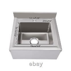 Stainless Steel Sink Restaurant Sink Free Standing 1 Compartment Sink Cleaning