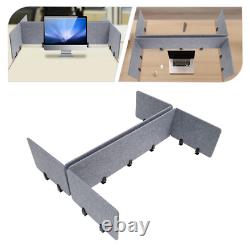 Stand Up Desk ReFocus Raw Clamp-On Acoustic Desktop Divider Privacy Panel Grey