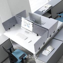 Stand Up Desk ReFocus Raw Clamp-On Acoustic Desktop Divider Privacy Panel Grey