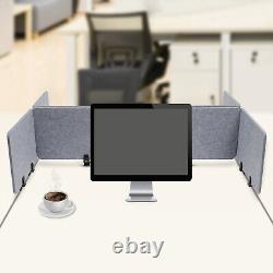 Stand Up Desk ReFocus Raw Clamp-On Acoustic Desktop Divider Privacy Panel Grey