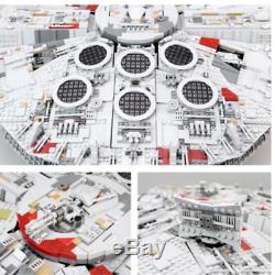 Star Wars Destroyer Millennium Falcon + STAND 75192 Building Block UPS FAST SHIP