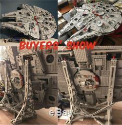 Star Wars Destroyer Millennium Falcon + STAND 75192 Building Block UPS FAST SHIP