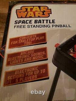 Star Wars Space Battle Free Standing Pinball New in Box -2013 Model Ships Fast
