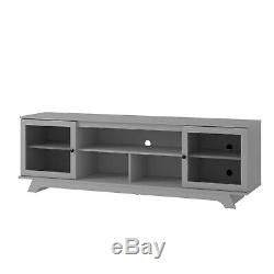 TV Entertainment Stand For TVs Up To 80 Shelves Cabinet Media NEW Free Ship