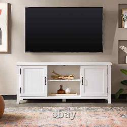 TV Stand for TVs up to 65 with Storage Doors, Solid White FREE SHIPPING, NEW