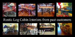 Table TV Media Stand Cabinet Adirondack Log Cabin Art Furniture FREE SHIPPING