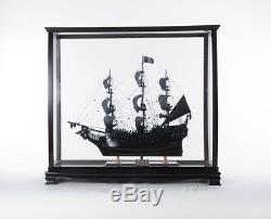 Tall Ship Model Display Case Wooden Medium 34 Table Top Cabinet Stand New