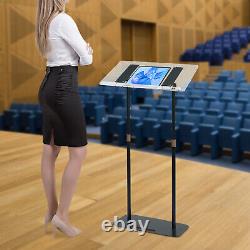 Teacher Podium Stand Standing Desk Height Adjustable Lectern Podium Laptop Desk