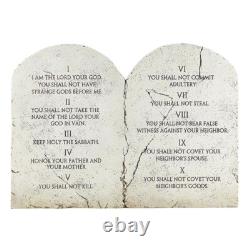 Ten Commandments Standing Plaque, 12'' Statue (USUALLY SHIPS IN 2 DAYS)