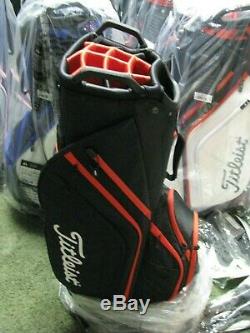 Titleist 2019 Golf Cart Bag 14 Way Top Black/Black/Red NEW withTAGS FREE SHIP
