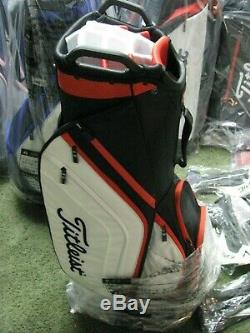 Titleist 2019 Golf Cart Bag 14 Way Top Black/White/Red NEW withTAGS FREE SHIP