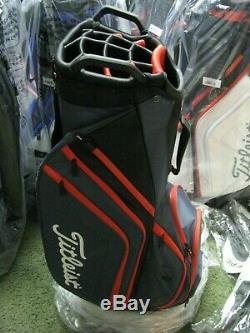 Titleist 2019 Golf Cart Bag 14 Way Top Charcoal/Black/Red NEW withTAGS FREE SHIP