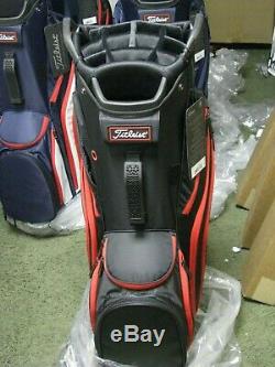Titleist Lightweight Cart Golf Bag 14 Black/Black/Red NEW withTAGS FREE SHIP