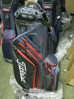 Titleist Lightweight Cart Golf Bag 14 Charcoal/Black/Red NEW withTAGS FREE SHIP