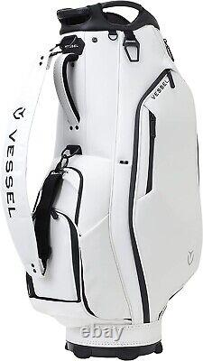 VESSEL Golf Men's Caddy Bag LUX7 9.0 x 47 Inch 4.6kg White Free Shipping