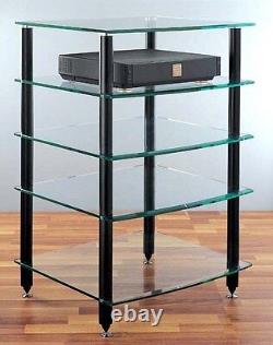 VTI AGR405 Glass Audio Rack 5 shelves, New, Free Ship