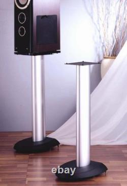 VTI VSP24SB Pair Speaker Stands, 24 Black/Silver, Brand New, Free Ship