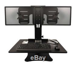 Victor DC350 High Rise Dual Monitor Sit To Stand Workstation NEW FREE SHIPPING