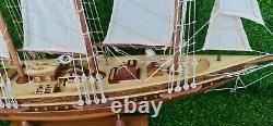 Vintage Wooden Handmade Ship Model For Home Decor, Birthday Gift, Office Display