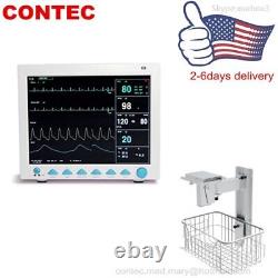 Vital Signs Patient Monitor with wall bracket, Stand 7 Parameter CMS8000 USA ship