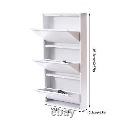 Wall Mounted Shoe Storage Cabinet Freestanding Entryway Shoes Organizer USA