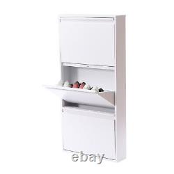 Wall Mounted Shoe Storage Cabinet Freestanding Entryway Shoes Organizer USA