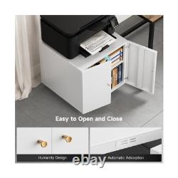 Warmiehomy Metal Printer Stand with Storage Mobile Printer Tables f. Fast Ship