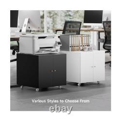 Warmiehomy Metal Printer Stand with Storage Mobile Printer Tables f. Fast Ship