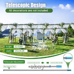 Wedding Backdrop Stand 9.8' × 49.2' Adjustable Support Frame