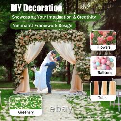Wedding Backdrop Stand 9.8' × 49.2' Adjustable Support Frame