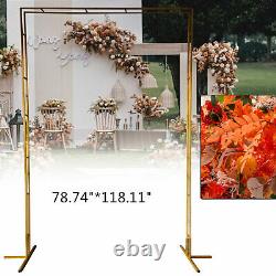 Wedding Flower Stand Rack Gold Iron Arch Door Party Garden Backdrop 23m